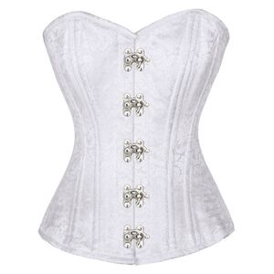 Elegant White Brocade Corset